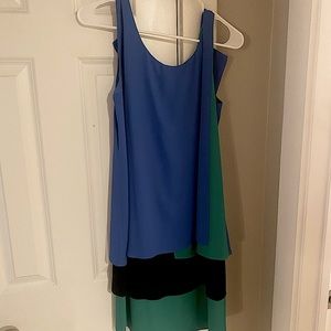 Chiffon layered sheath dress